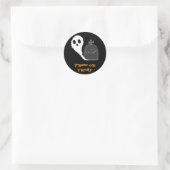Spooky Ghost Met Grave Halloween Sticker (Tas)