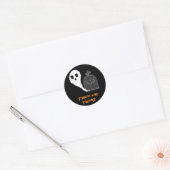Spooky Ghost Met Grave Halloween Sticker (Envelop)