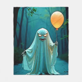 Spooky Ghost met griezelige ballon Fleece Deken (Voorkant)
