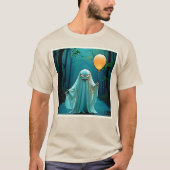 Spooky Ghost met griezelige ballon T-shirt (Voorkant)