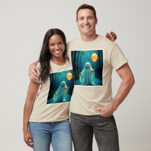 Spooky Ghost met griezelige ballon T-shirt