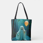 Spooky Ghost met griezelige ballon Tote Bag (Achterkant)