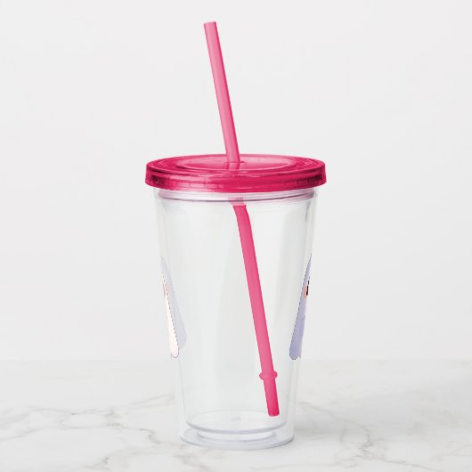 Spooky Ghost Met Iced Coffee Acryl Drinkbeker (Links)