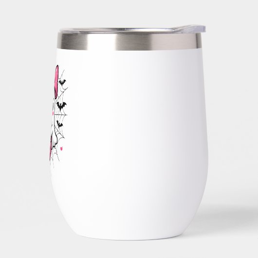 Spooky Ghost met Pink Bow borstkanker bewustzijn (Links)