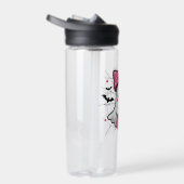 Spooky Ghost met Pink Bow borstkanker bewustzijn Waterfles (Rechts)