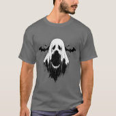 Spooky Ghost met vleermuizen T-shirt (Voorkant)