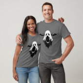 Spooky Ghost met vleermuizen T-shirt (Unisex)