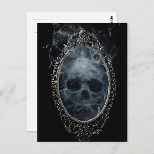 Spooky Ghost Mirror Halloween   Briefkaart (Voorkant / Achterkant)