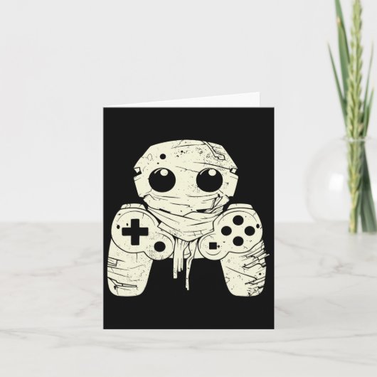 Spooky Ghost Mummy Gaming Controller Halloween Gam Kaart (Voorkant)