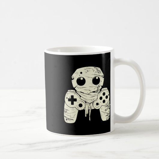 Spooky Ghost Mummy Gaming Controller Halloween Gam Koffiemok (Rechts)