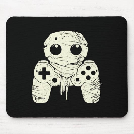Spooky Ghost Mummy Gaming Controller Halloween Gam Muismat (Voorkant)
