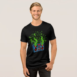 Spooky Ghost Music voor Halloween Tri-Blend Shirt