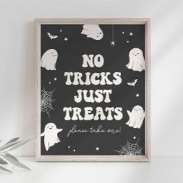 Spooky Ghost No Tricks behandelt alleen het Hallow Poster