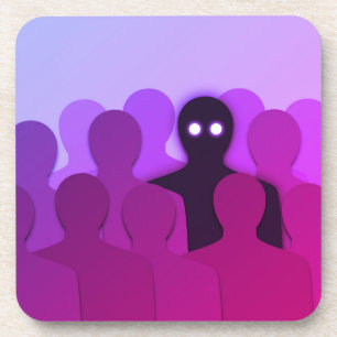 Spooky Ghost Paarse Halloween Bier Onderzetter