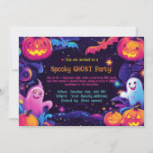 Spooky Ghost Party-uitnodiging Kaart (Voorkant)