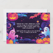 Spooky Ghost Party-uitnodiging Kaart (Achterkant)