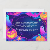 Spooky Ghost Party-uitnodiging Kaart (Achterkant)