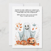 Spooky Ghost Party-uitnodiging Kaart (Achterkant)