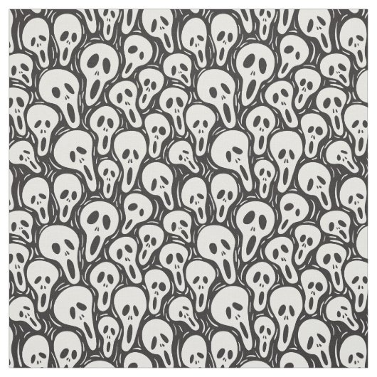 Spooky Ghost Pattern Stof (Swatch)