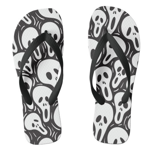 Spooky Ghost Pattern Teenslippers (Voetbed)
