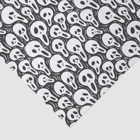 Spooky Ghost Pattern Tissuepapier (Detail)