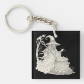 Spooky Ghost pot stirring Halloween Sleutelhanger (voorkant)