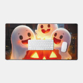 Spooky Ghost Pumpkin Party Glow Bureaumat (Keyboard & Muis)