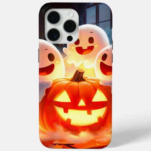 Spooky Ghost Pumpkin Party Glow Case-Mate iPhone Case (Achterkant)