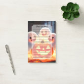 Spooky Ghost Pumpkin Party Glow Post-it® Notes (Kantoor)