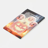 Spooky Ghost Pumpkin Party Glow Post-it® Notes (Schuin)