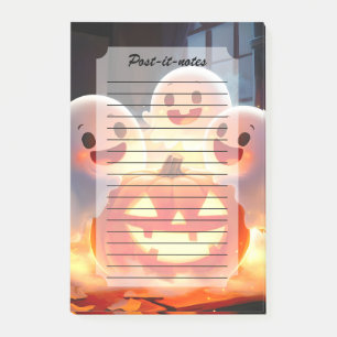 Spooky Ghost Pumpkin Party Glow Post-it® Notes