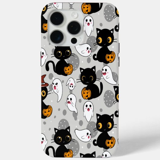 Spooky Ghost Pumpkin Paws Case-Mate iPhone Case (Achterkant)