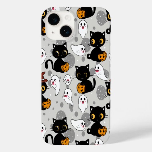 Spooky Ghost Pumpkin Paws Case-Mate iPhone Case (Achterkant)