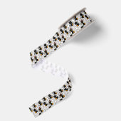 Spooky Ghost Pumpkin Paws Grosgrain Lint (Achterkant)