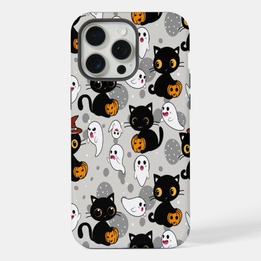 Spooky Ghost Pumpkin Paws iPhone Hoesje (Achterkant)
