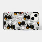 Spooky Ghost Pumpkin Paws iPhone Hoesje (Achterkant horizontaal)