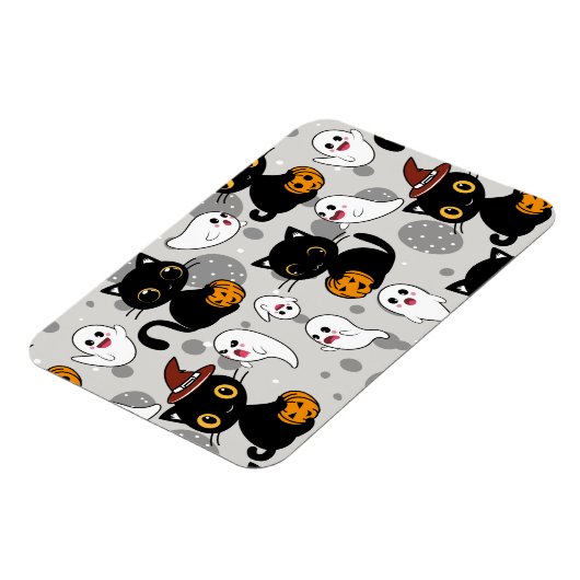 Spooky Ghost Pumpkin Paws Magneet (Linkerzijde)