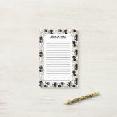 Spooky Ghost Pumpkin Paws Post-it® Notes (Op bureau)