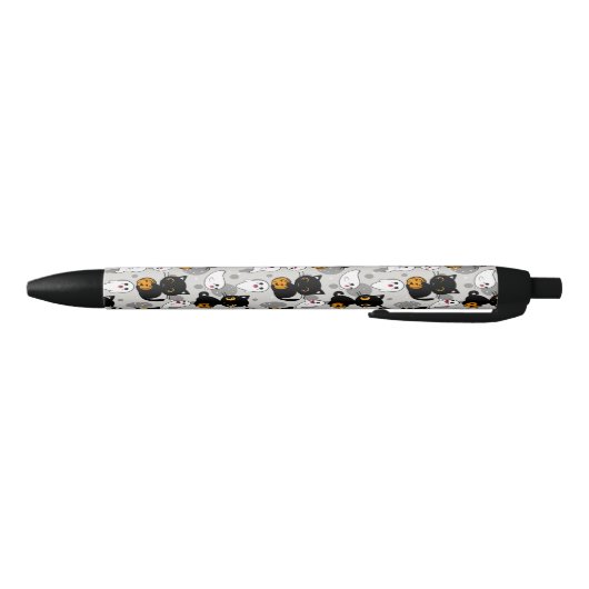 Spooky Ghost Pumpkin Paws Zwarte Inkt Pen (Bodem)
