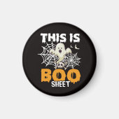 Spooky Ghost Pun Boo Sheet Halloween Magnet (Voorkant)