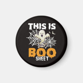 Spooky Ghost Pun Boo Sheet Halloween Magnet