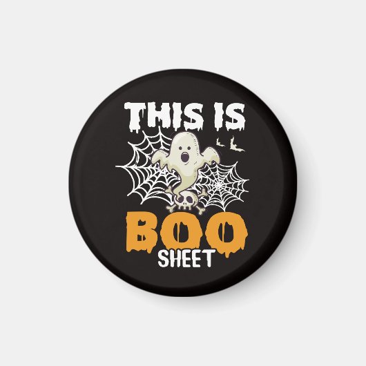 Spooky Ghost Pun Boo Sheet Halloween Magnet (Voorkant)