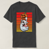 Spooky Ghost Retro Halloween Costume Mannen Vrouwe T-shirt (Design voorkant)