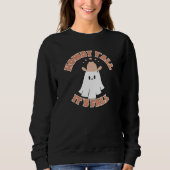 Spooky Ghost Retro Halloween Herfst Trui (Voorkant)
