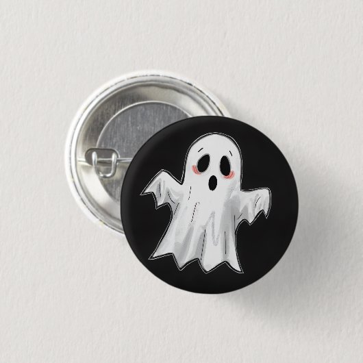 Spooky Ghost Ronde Button 3,2 Cm (Voorkant /achterkant)