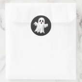 Spooky Ghost Ronde Sticker (Tas)