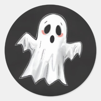 Spooky Ghost Ronde Sticker