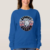 Spooky Ghost Seizoen Halloween Vibes Vriendin Trui (Voorkant)