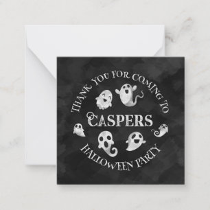 Spooky Ghost Thank You Card Notitiekaartje