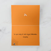 Spooky Ghost Typografie Cartoon Leuk Schattige Gro Kaart (Binnen)